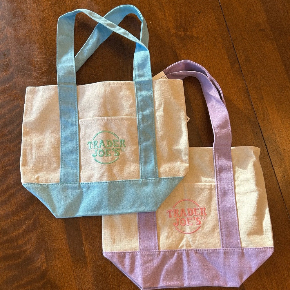 Blue and Purple Tote Bags